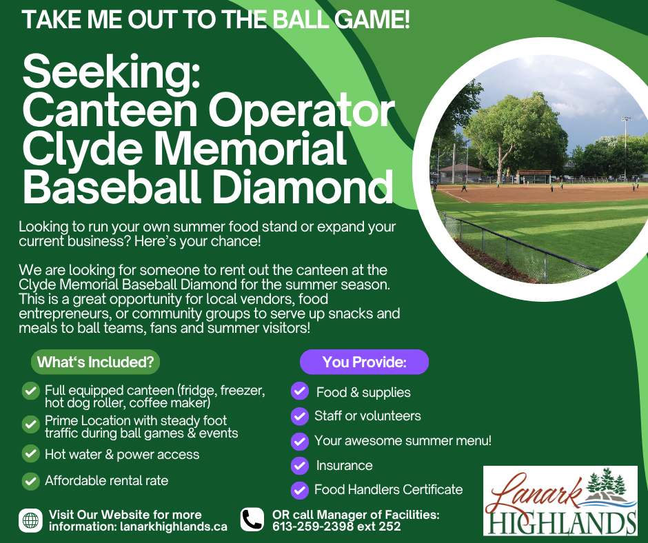 EOI - Clyde Memorial Baseball Diamond Canteen Operator Opportunity