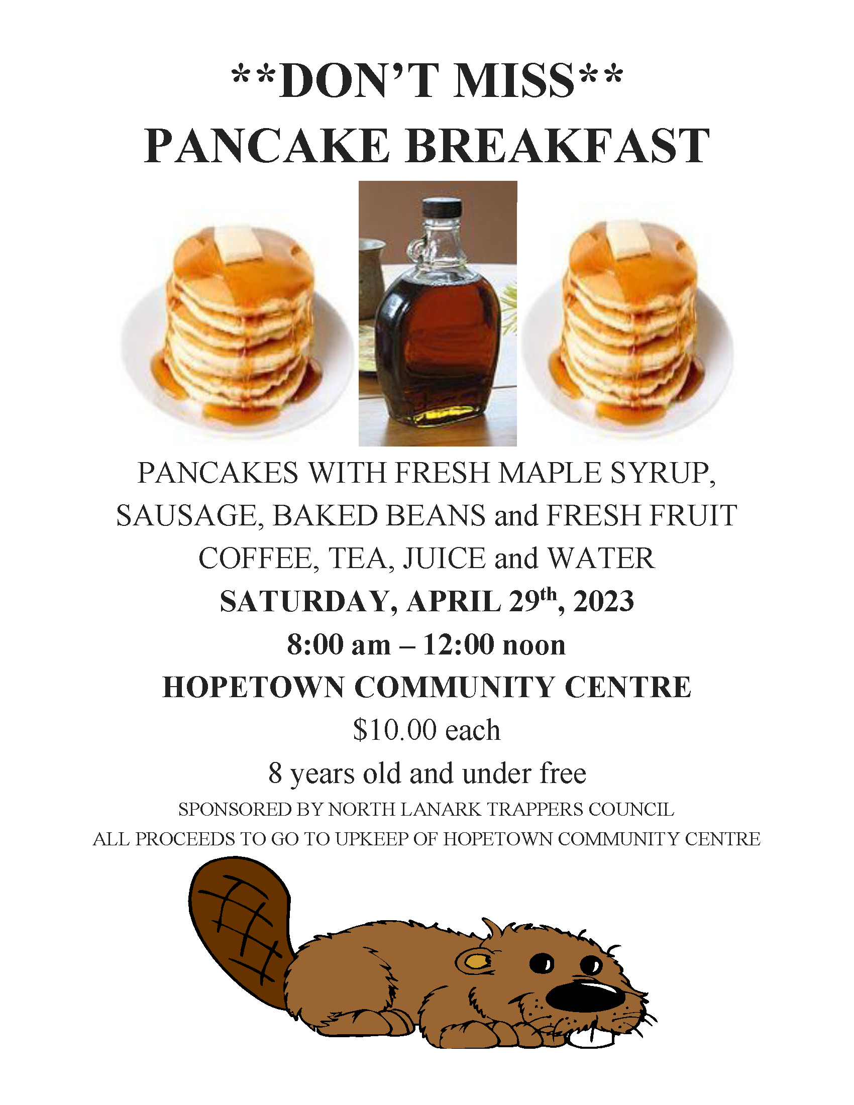 PANCAKE BREAKFAST FlyerTrappers