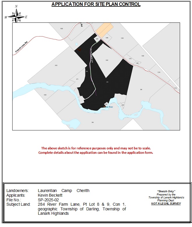 Site Plan Control Laurentian Camp Cherith